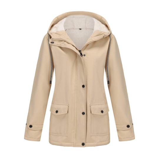 Damen Funktionale Winterjacke mit Fleece-Futter und Kapuze R&B