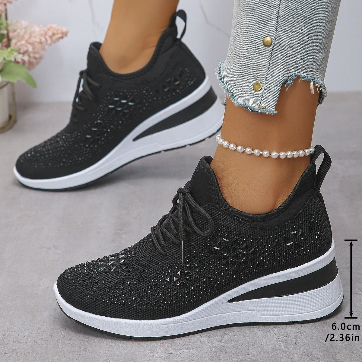 Damen Sportliche Sneakers mit atmungsaktivem Obermaterial und modischem Design R&B