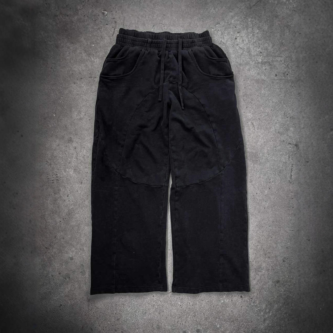 Herren nan Oversize-Freizeitjogger mit geschwungenen Nahtdetails, Kordelzugbund und elastischen Beinabschlüssen R&B