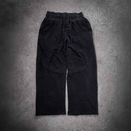 Herren nan Oversize-Freizeitjogger mit geschwungenen Nahtdetails, Kordelzugbund und elastischen Beinabschlüssen R&B