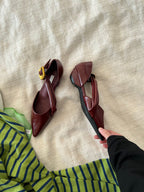 Damen elegante Slingback-Pumps mit modischem Riemchen und stabiler Sohle R&B