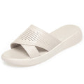 Damen Komfortable Slip-On Sandalen mit atmungsaktiven Netzdetails