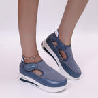 Damen Sportliche Slip-On Sneakers mit atmungsaktivem Mesh-Obermaterial und komfortabler Innensohle R&B