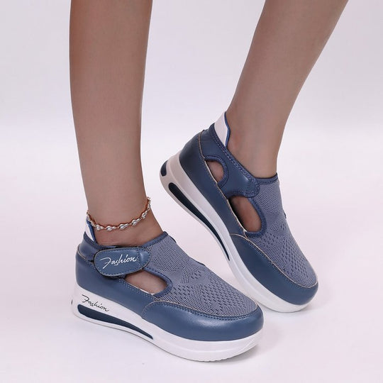 Damen Sportliche Slip-On Sneakers mit atmungsaktivem Mesh-Obermaterial und komfortabler Innensohle R&B