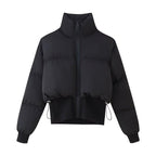 Damen cropped Steppjacke mit hohem Kragen und modernen Details R&B