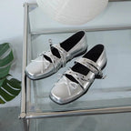 Damen Ballerinas mit elegantem Riemendesign und modischer Schnürung
