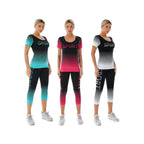 Damen Sportliches Fitness-Set mit grafischem Design und hoher Atmungsaktivität