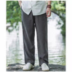 Herren lässige Leinenhose mit elastischem Bund und praktischen Seitentaschen R&B