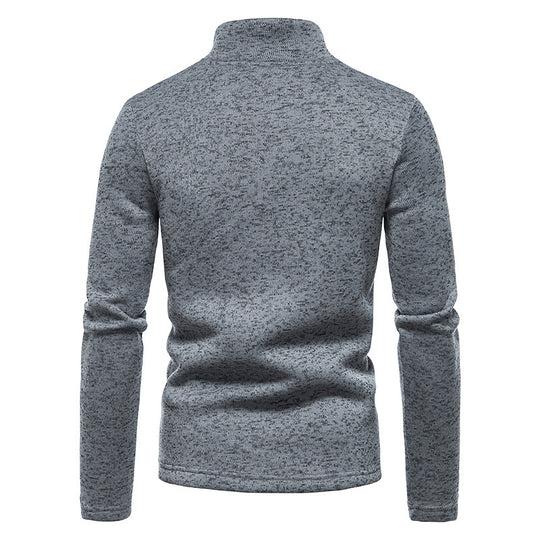Herren Pullover mit Stehkragen und Reißverschluss R&B