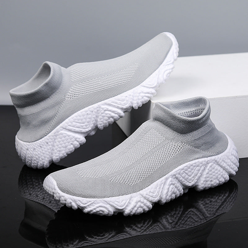 Damen Sportliche Knit Slip-On Sneakers mit rutschfester Sohle R&B