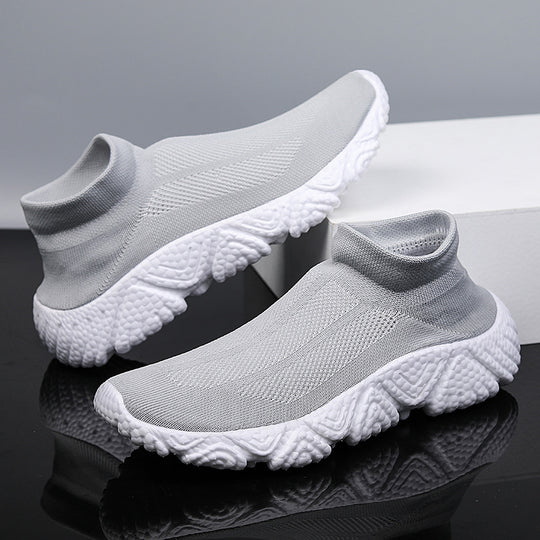 Damen Sportliche Knit Slip-On Sneakers mit rutschfester Sohle R&B