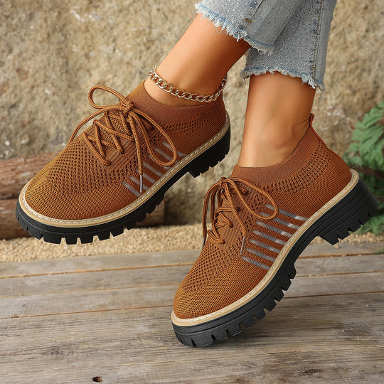 Damen Sportliche Strick-Sneaker mit rutschfester Sohle R&B