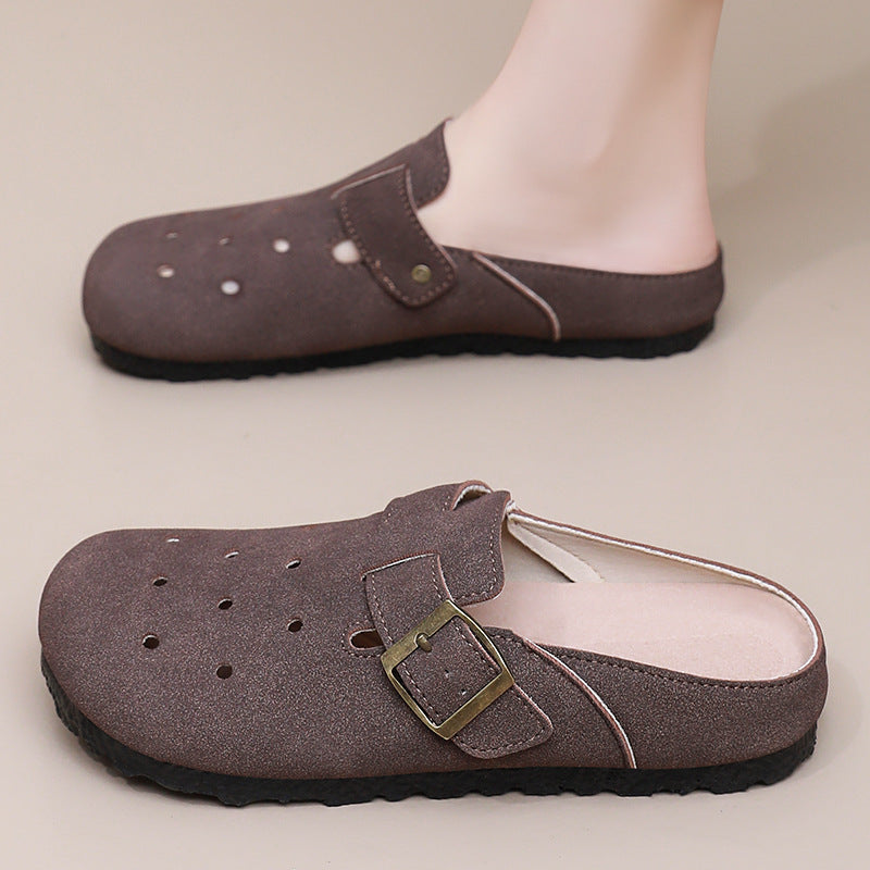 Damen Komfortable Clogs mit verstellbarem Riemen R&B