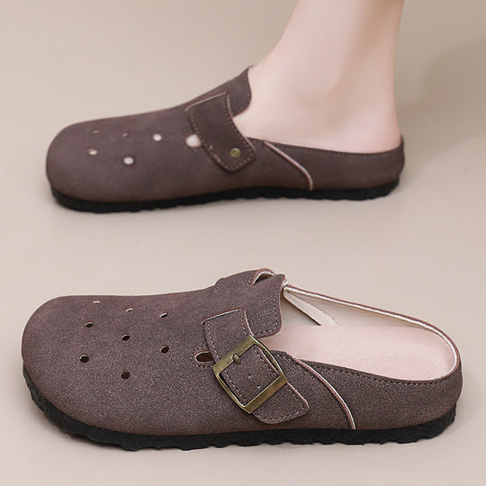 Damen Komfortable Clogs mit verstellbarem Riemen R&B