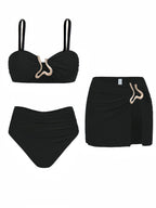 Damen Bikiniset mit elegantem Wickelrock und modischem Design R&B