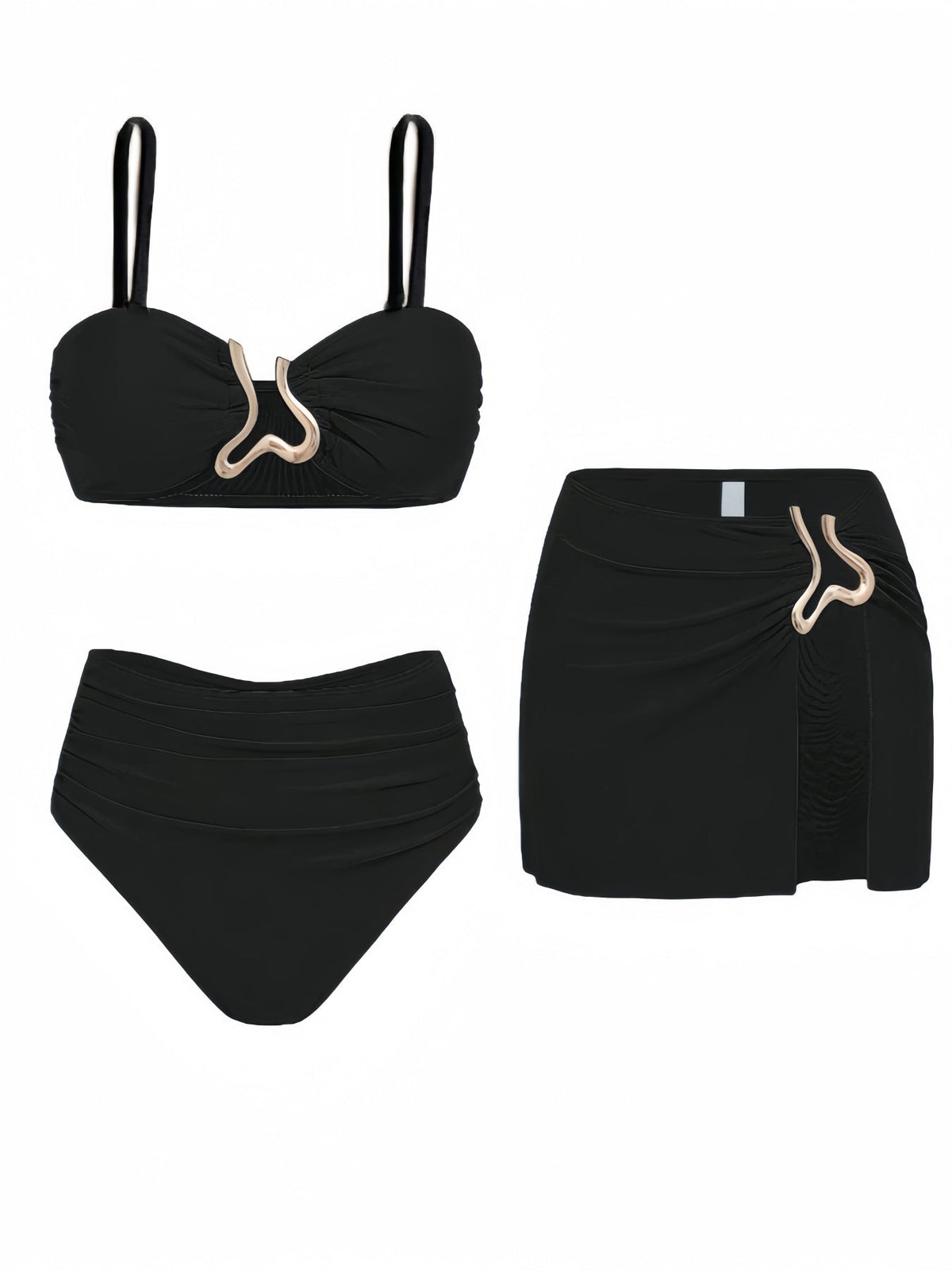 Damen Bikiniset mit elegantem Wickelrock und modischem Design R&B