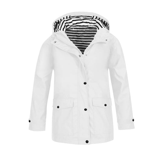 Damen wetterfeste Parkajacke mit praktischen Taschen und verstellbarem Kapuzenkragen R&B