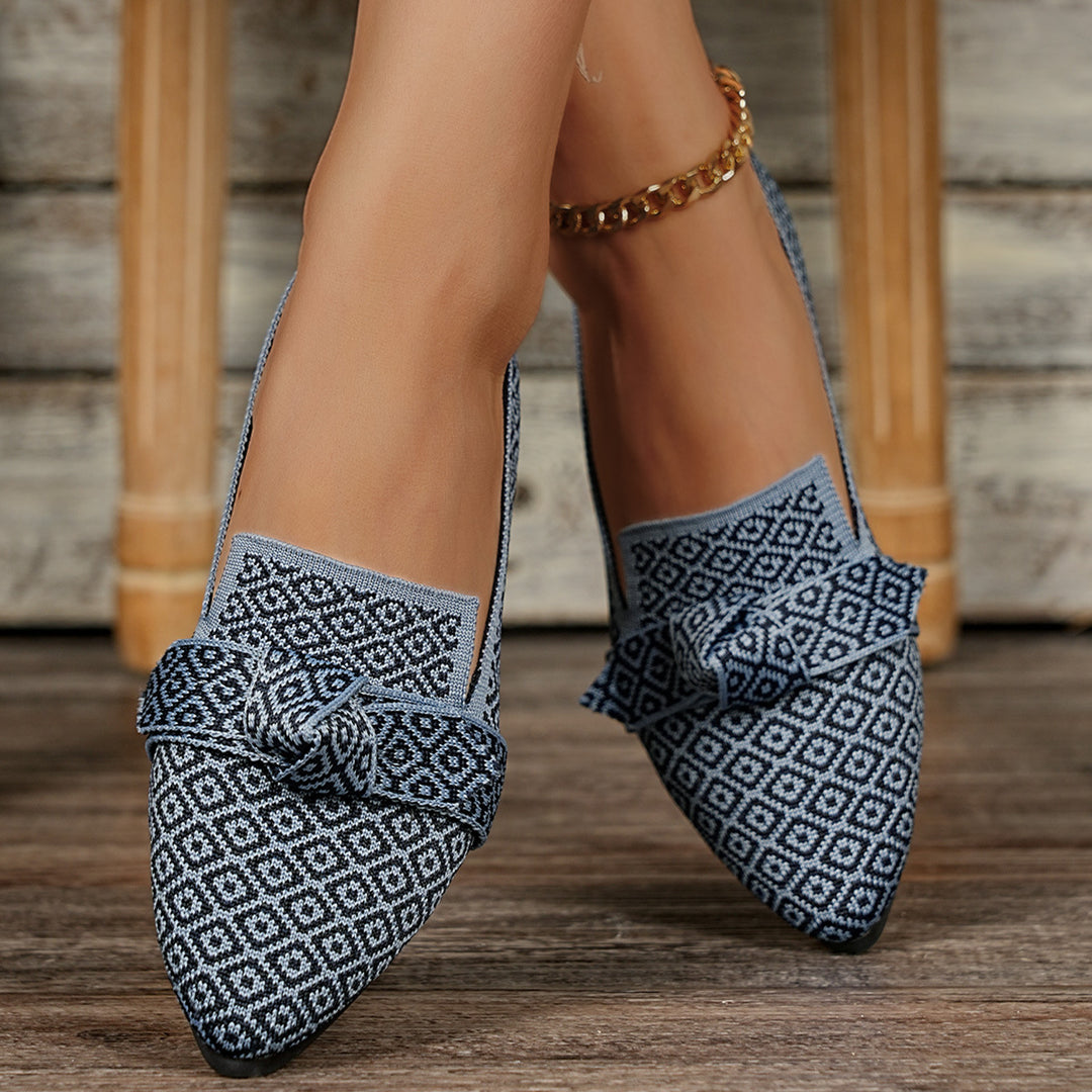 Damen Flache Slipper mit elegantem Muster R&B