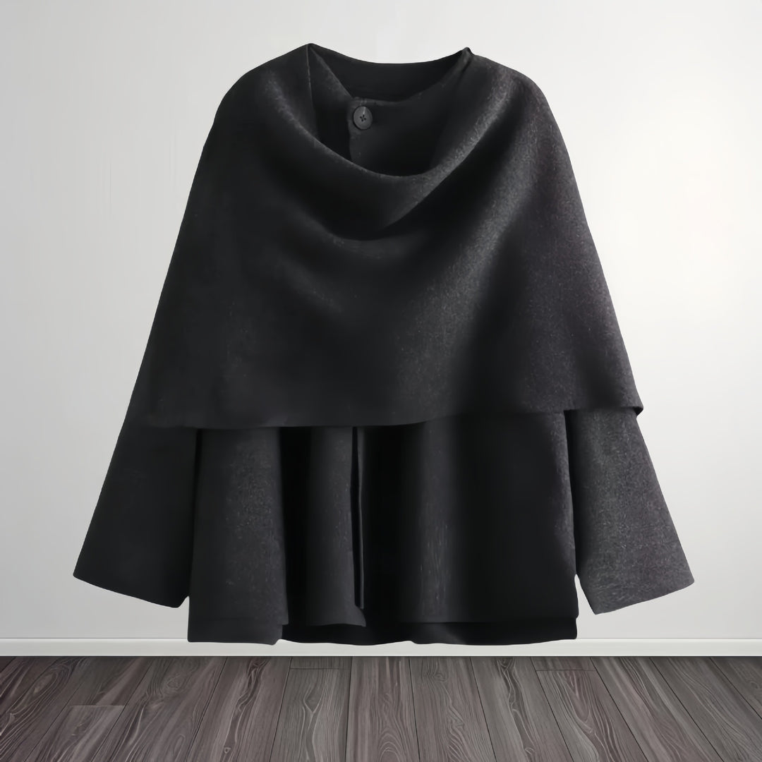 Damen elegante und gemütliche Capejacke R&B