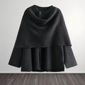 Damen elegante und gemütliche Capejacke R&B