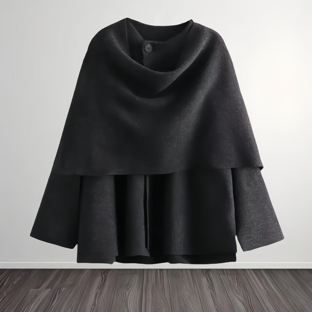 Damen elegante und gemütliche Capejacke R&B