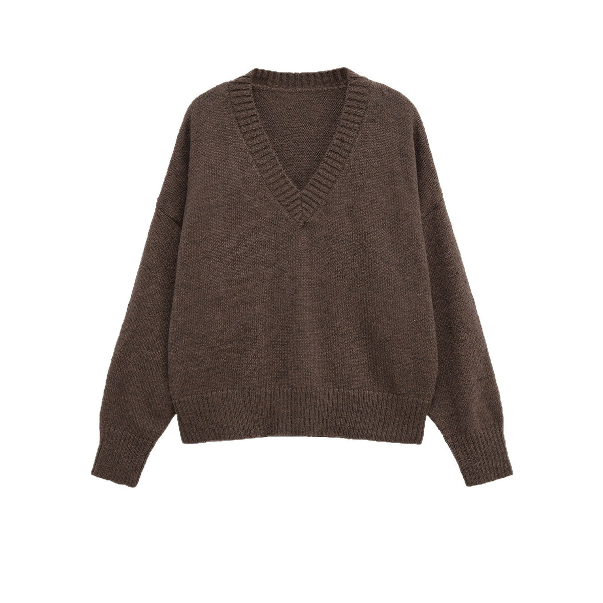 Damen lässiger V-Ausschnitt Pullover R&B