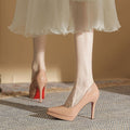 Damen elegante Plateau-Pumps mit glänzendem Lackfinish R&B