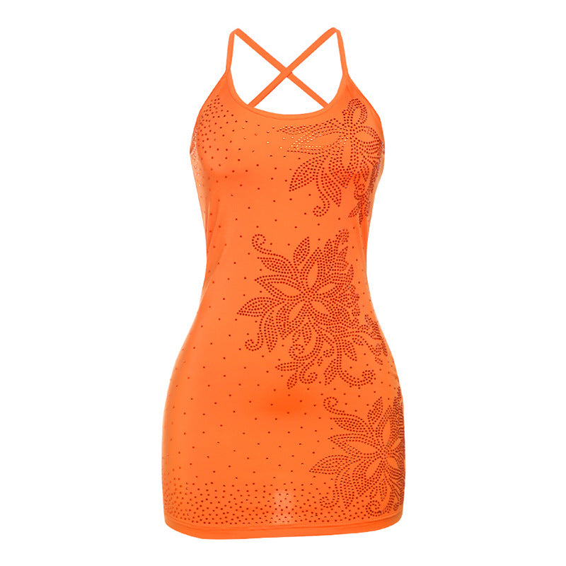 Damen Sportliches Tankkleid mit funkelnden Strassdetails R&B