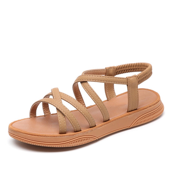 Damen Bequeme Riemchen-Sandaletten mit elastischem Fesselriemen und anatomischer Sohle R&B