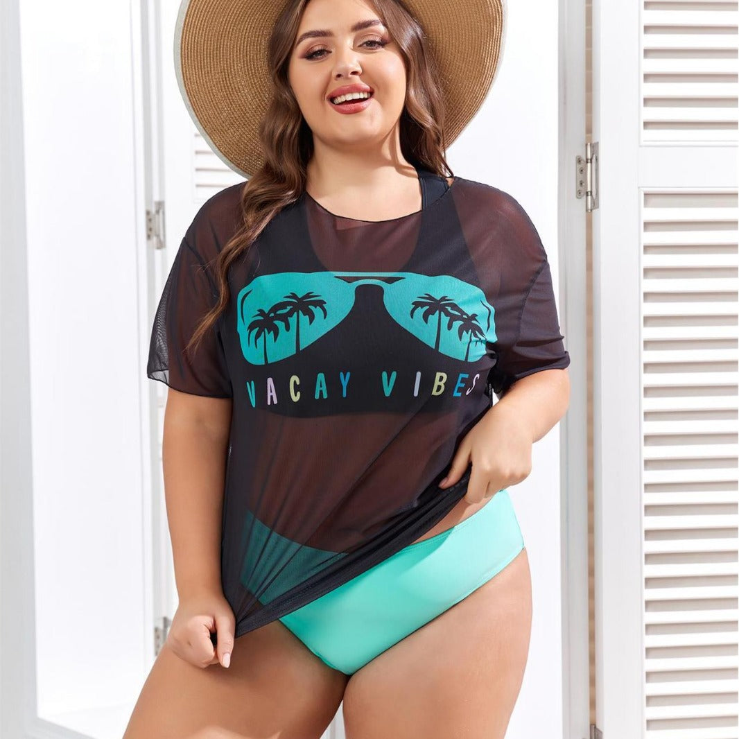 Damen Freizeit-Bikini-Set mit Netzoberteil R&B