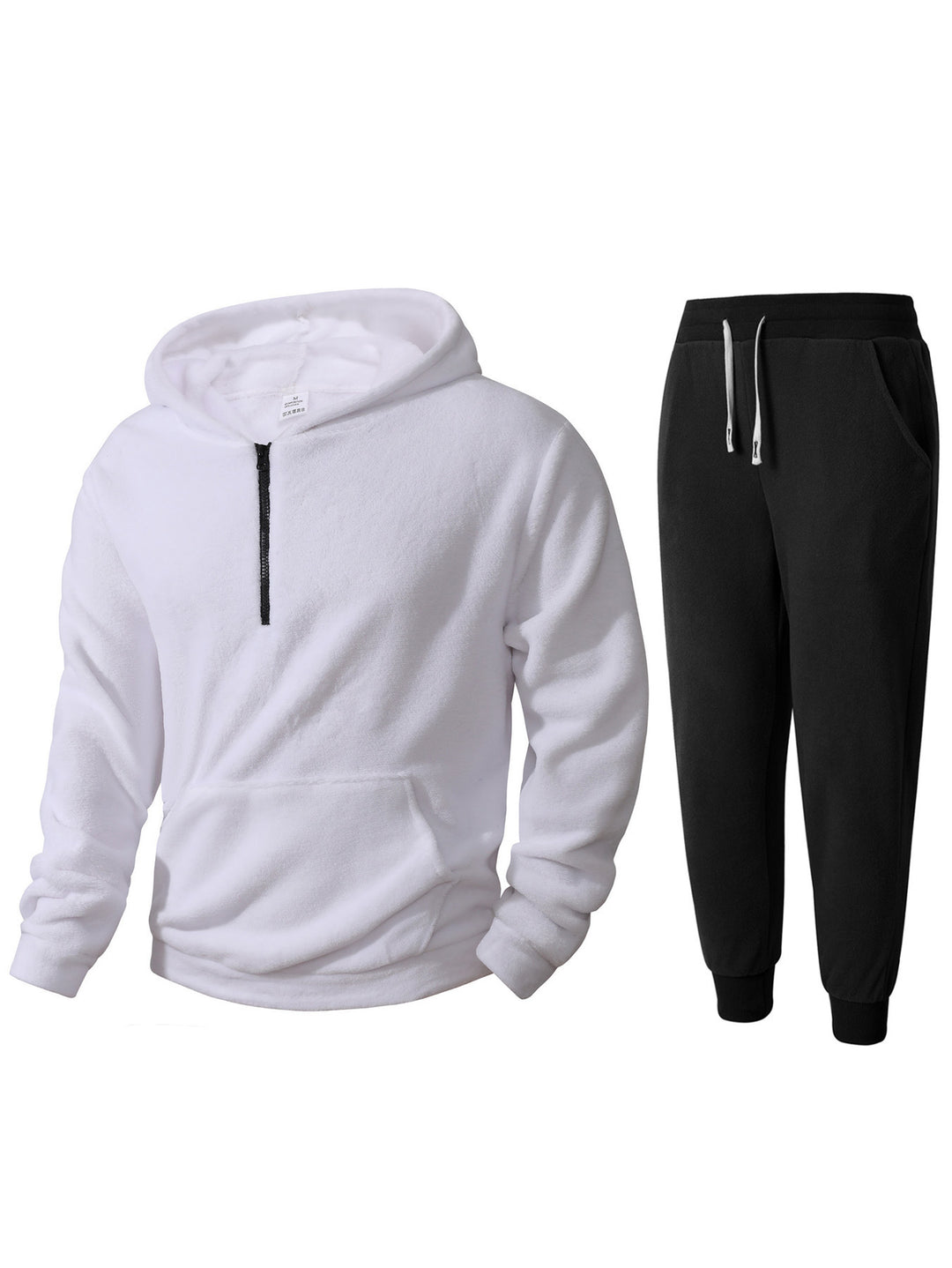 Herren kuscheliges Fleece-Hoodie und Jogginghose Set R&B