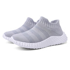Damen Strick-Sneaker mit elastischem Abschluss und rutschfester Sohle