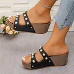Damen Glamouröse Mules mit Perlendetails und stylishen Akzenten R&B
