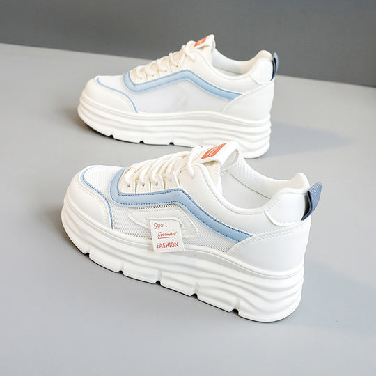 Damen Sportliche Plateau Sneakers mit atmungsaktivem Obermaterial und modischem Design R&B