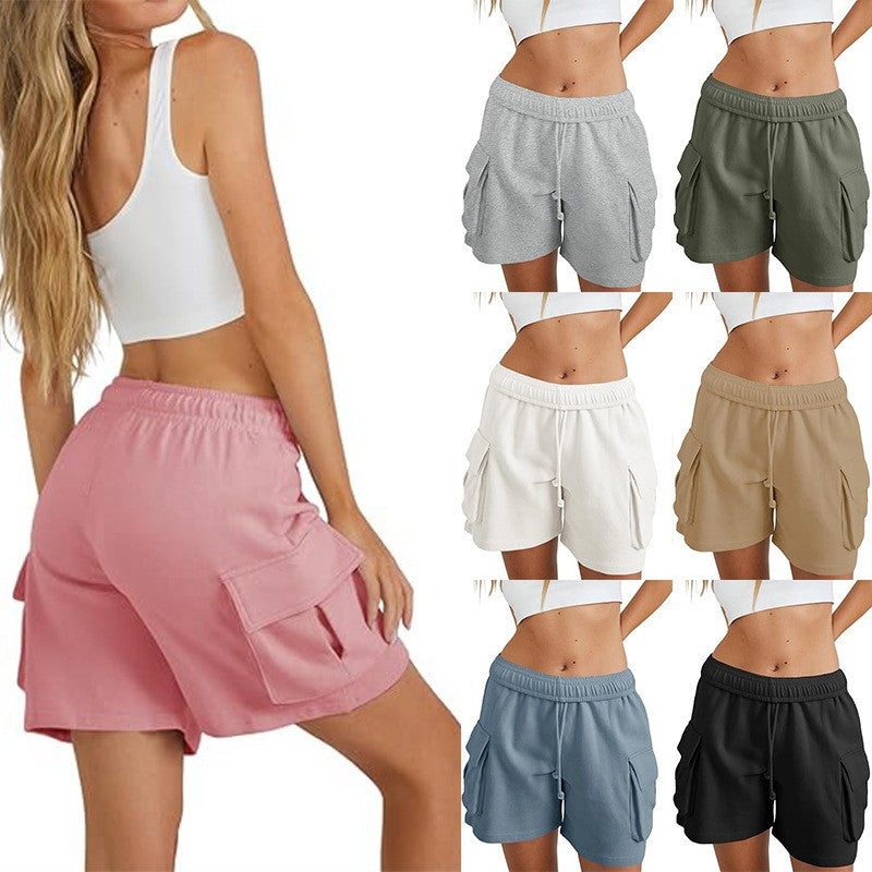 Damen lässige Freizeithose mit komfortablem Gummibund und praktischen Seitentaschen R&B