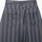 Damen weite High-Waist-Hose mit stilvollem Streifenmuster R&B
