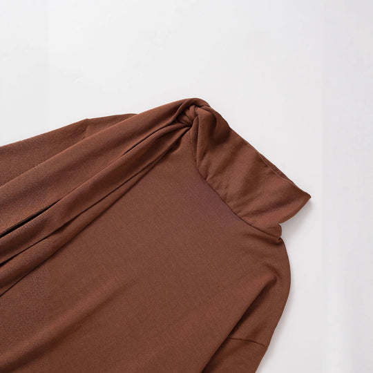 Damen lässiger Strickpullover mit asymmetrischem Kragen R&B