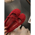 Damen bequeme Ballerinas mit dekorativen Schleifen R&B