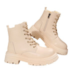 Damen Schnürboots mit robustem Profil und modischem Reißverschluss R&B
