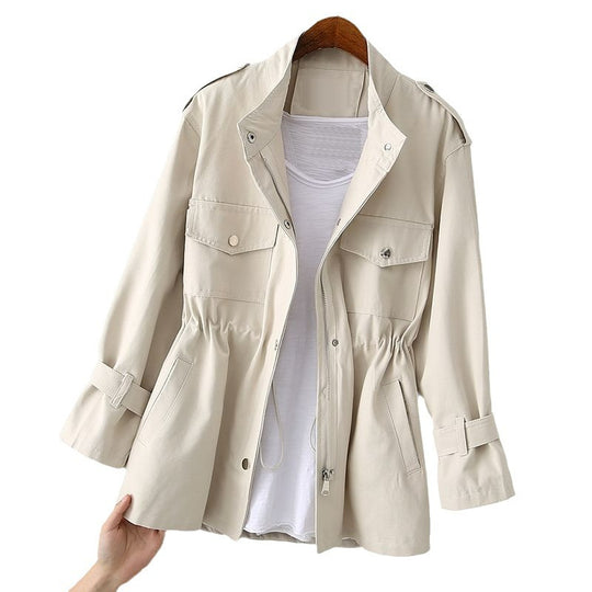 Damen Praktische Freizeitjacke mit verstellbarem Bund und Taschen R&B