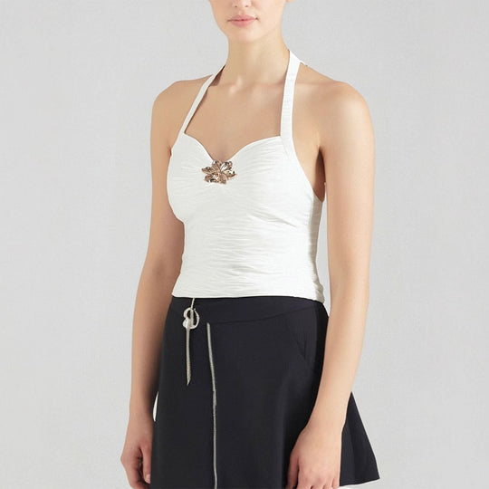 Damen Elegantes Trägertop mit floralem Design R&B