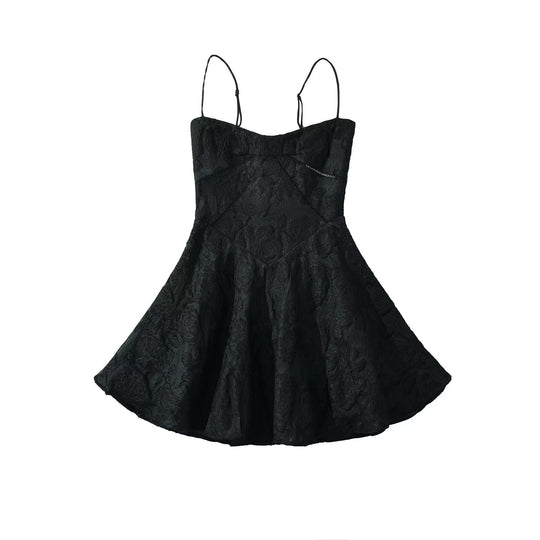 Damen Kleid mit floralem Spitzenmuster und verstellbaren Trägern R&B
