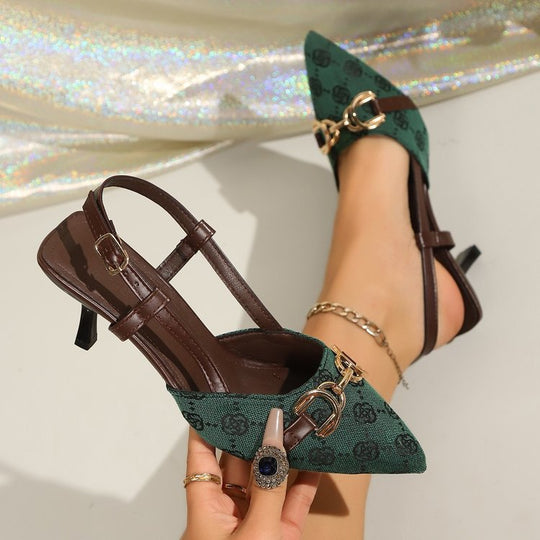 Damen elegante Slingback-Ballerinas mit modischen Verzierungen R&B