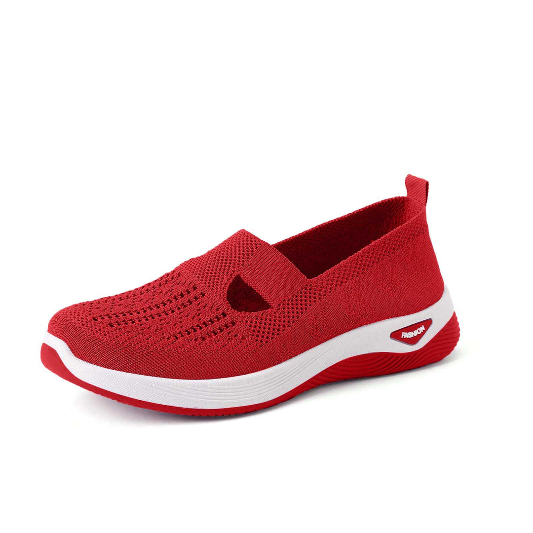 Damen Bequeme Slip-On Sneakers mit atmungsaktiver Netzstruktur R&B