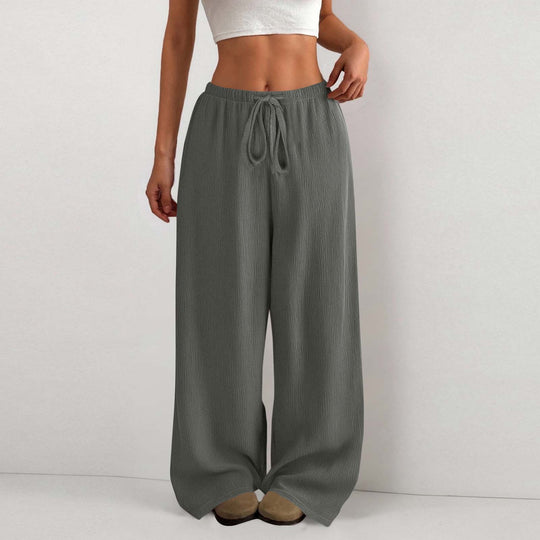 Damen Weite Sommerhose aus leichtem Stoff mit Gummizug R&B