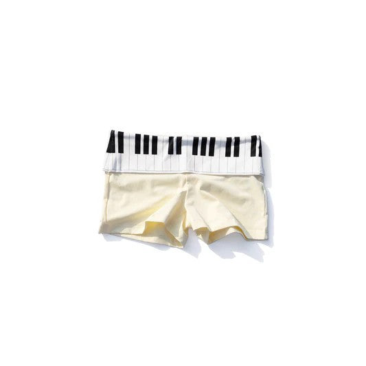 Damen Poloshirt und Shorts Set mit musikalischem Design R&B