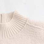 Damen Grobstrickpullover mit hohem Kragen R&B