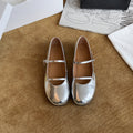 Damen Elegante Ballerinas mit modischem Riemchen und schimmerndem Obermaterial R&B