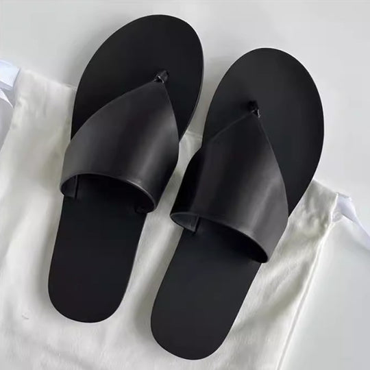 Damen zeitgemäße Zehentrenner-Sandalen mit bequemem Fußbett R&B