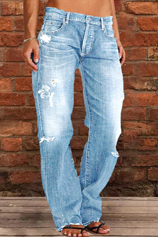Damen lockere Jeans im Used-Look R&B